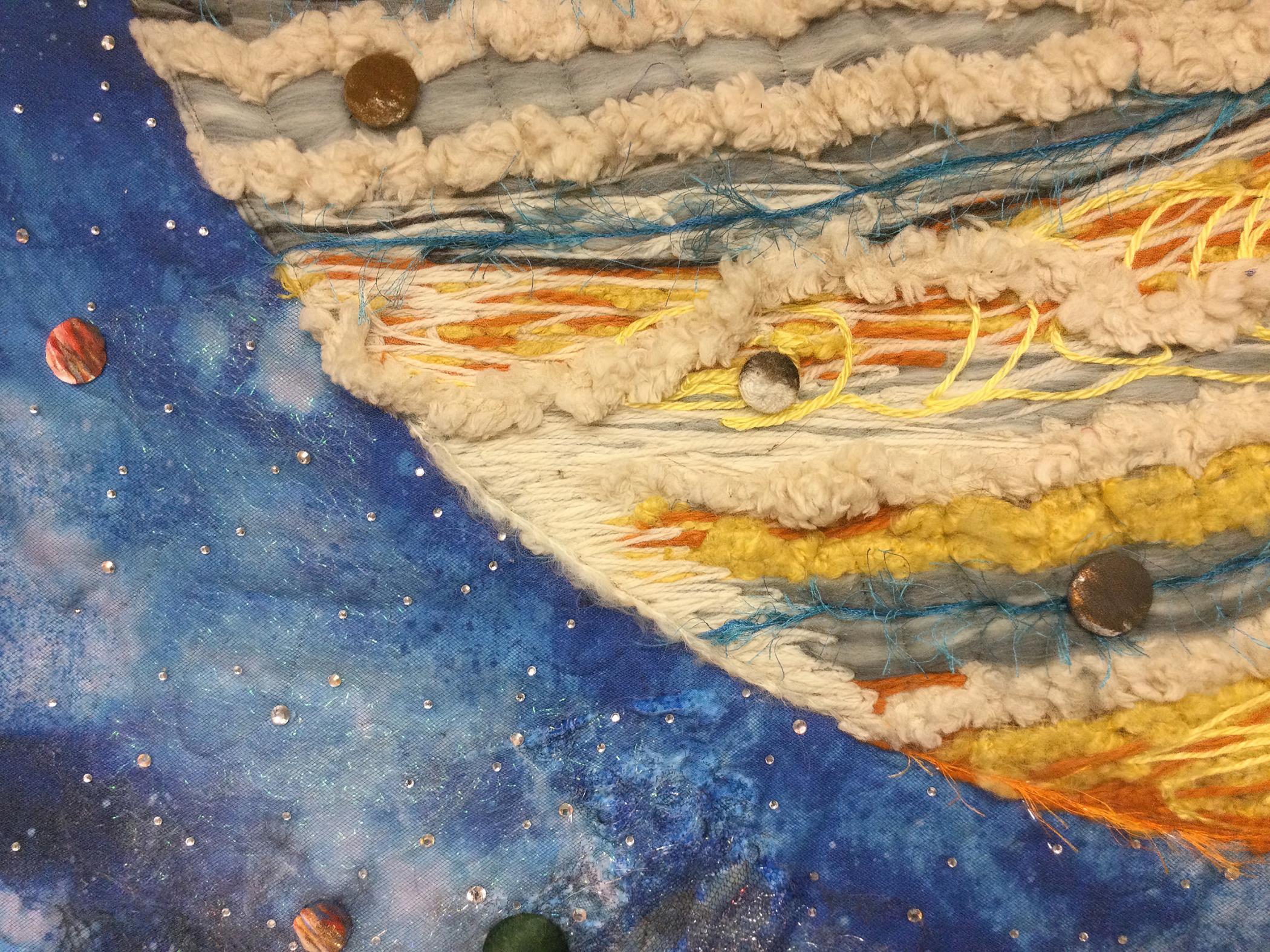 Postcard from Space, The Largest Planet | SAQA - Studio Art Quilt